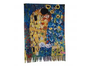 Двулицев дамски шал - Целувката в слънчогледи
