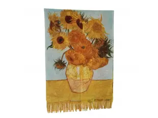 Двулицев дамски шал и ръкавици - Ван Гог - Слънчогледите
