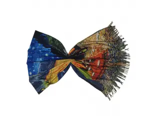 Двулицев дамски шал - Ван Гог - Кафе тераса през нощта