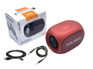 Безжична Bluetooth тонколона Koleer S918 FM/TF/USB/BT - Червен