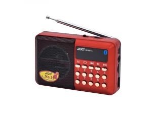 Мини Колонка JOC H011BT с Bluetooth, FM радио, МP3 плеър, USB SD card - червена 
