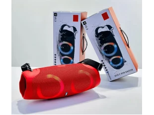 Голяма портативна мощна блутут колона Booms Box 3 RGB - Червен