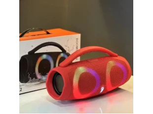 Портативна мощна блутут колона Booms Box 3 Mini RGB - Червен