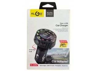Зарядно за кола / FM трансмитер KLGO TC-25PD 45W 12 / 24V