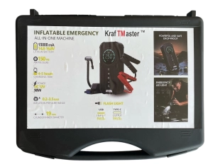 Jump Starter за автомобили KraftMaster – Мощен стартер за стартиране на автомобили и зареждане на устройства