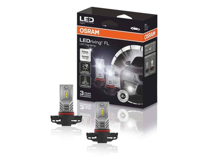 Комплект 2 броя LED лампи Osram тип PSX24W бели, 12V, 21W, PG20-7