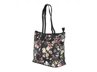 Черна дамска чанта с цветя - Florida