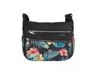 Черна чанта от текстил - Gian