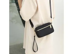 Черна чанта текстил - Elda