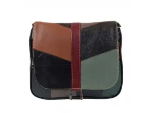 Цветна чанта от естествена кожа - Elia