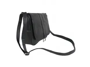 Малка черна кожена чанта - Emai