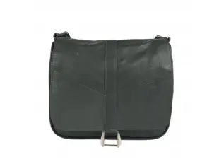 Малка маслено зелена кожена чанта - Emai