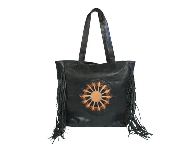 Черна чанта от естествена кожа - Emes Черна чанта от естествена кожа - Emes