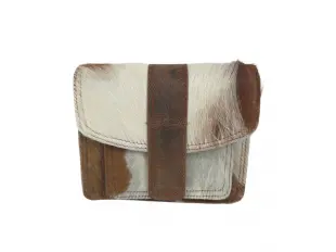 Кафява чанта с естествен косъм - Jelis