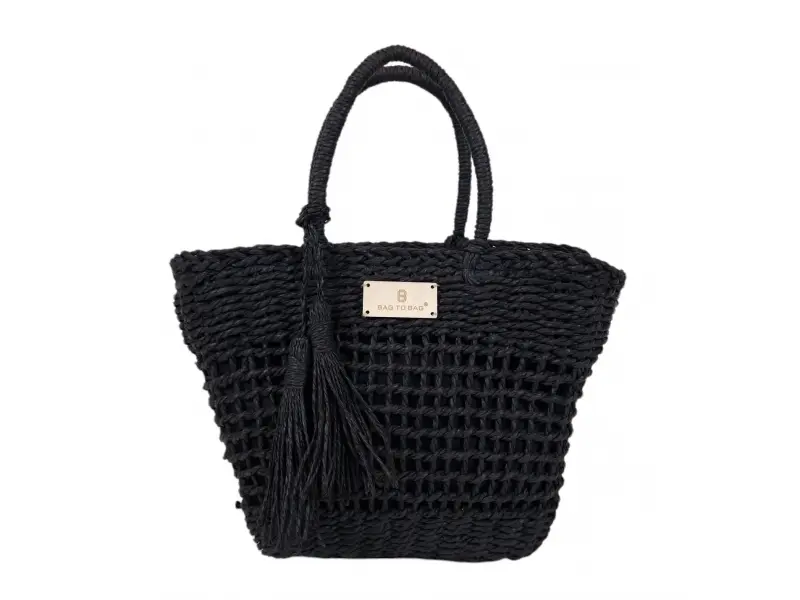 Черна чанта от ратан - Nansi Черна чанта от ратан - Nansi