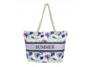 Плажна чанта с цветя - Summer Плажна чанта с цветя - Summer