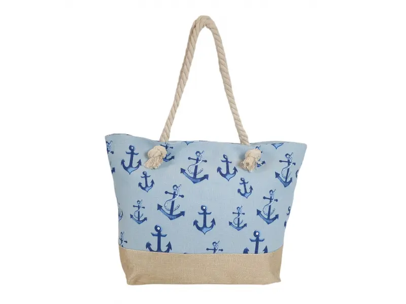 Синя плажна чанта - Esmana Синя плажна чанта - Esmana