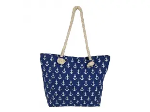 Синя плажна чанта с котви - Arila Синя плажна чанта с котви - Arila
