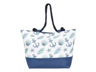 Синя плажна чанта с миди и котви Синя плажна чанта с миди и котви