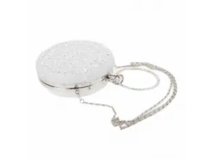 Блестяща кръгла хамелеонова чанта