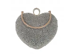 Сребърна чанта с перли - сърце Сребърна чанта с перли - сърце