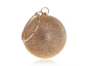 Златна сферична чанта - Maria