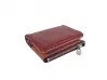 Бордово дамско портмоне с магнит - Euro