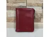 Бордово дамско портмоне с магнит - Euro