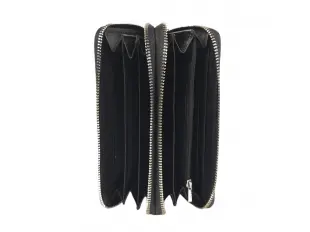 Черно дамско портмоне с два ципа