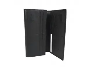 Черно кожено дамско портмоне - Sky