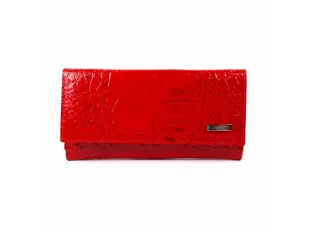 Качествено червено лакирано дамско портмоне - Arietti