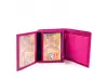 Розово удобно портмоне - кожа