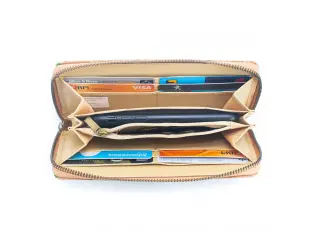 Корково портмоне - сърца