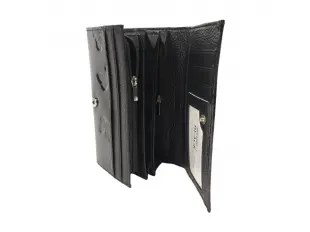 Черно лачено портмоне с пеперуди - Moana