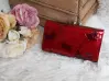 Лакирано дамско портмоне - червени пеперуди