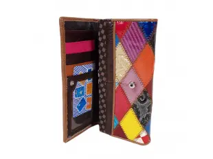 Многоцветно кожено портмоне