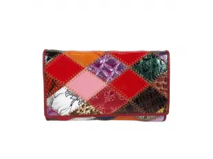 Многоцветно малко кожено портмоне