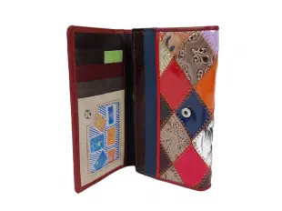 Многоцветно малко кожено портмоне