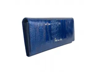 Синьо лачено портмоне - Alesa