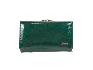 Зелено средно лачено портмоне