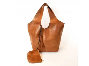 Светло кафява мароканска торба