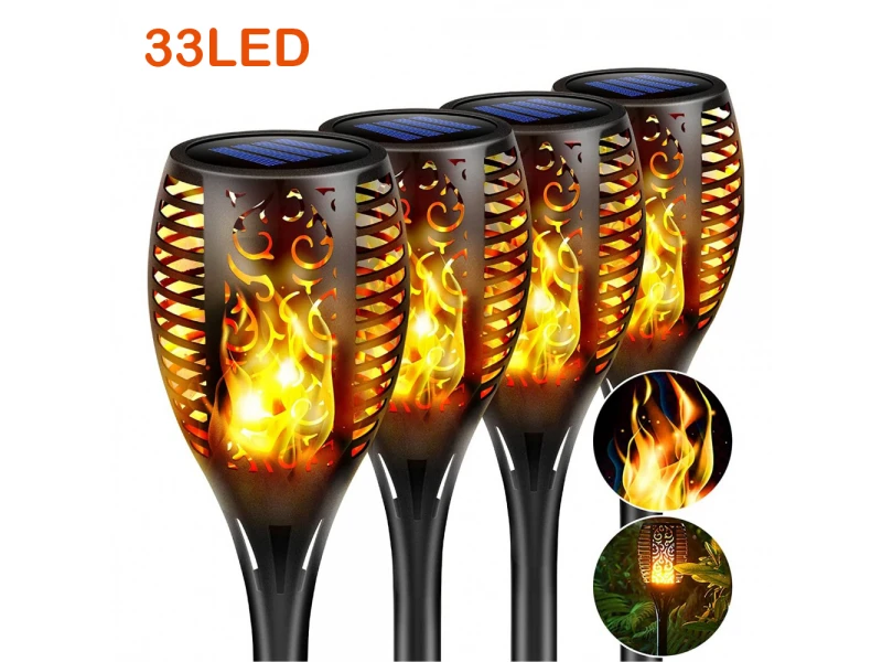 Соларна лампа тип факла XF-6018 с пламък за градина - 59 см. - 1780-59