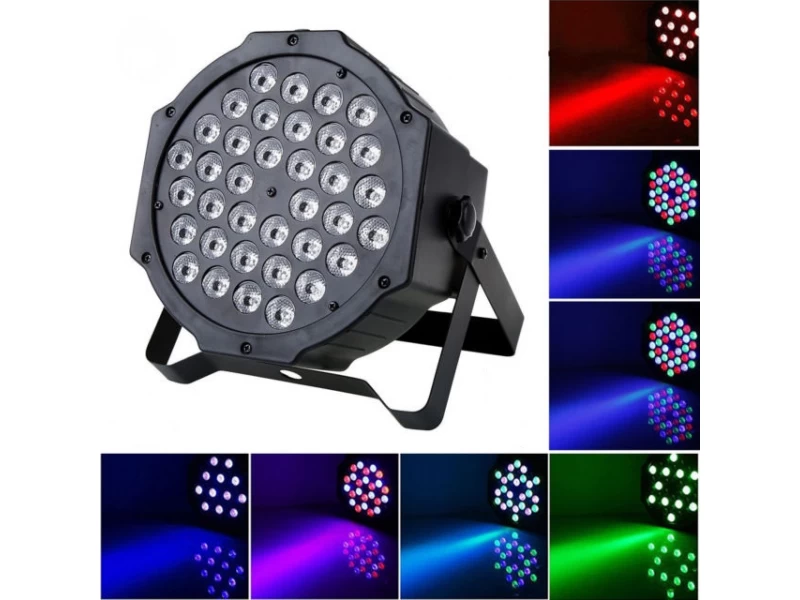 LED Цветен Диско прожектор с 35 диода / Дискотечна лампа