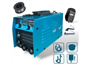 Инверторен електрожен 400А с телоподаващо 2в1 KRAFTROYAL + соларна маска + ролка тел
