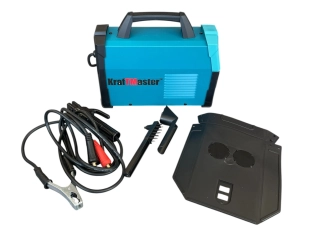 Професионален инверторен електрожен KraftMaster MMA-400A с куфар - Син