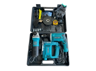 3в1 Комплект Ъглошлайф, Бормашина и Зеге KraftMaster с инструменти 