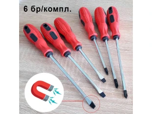 X&Z Комплект отвертки от 6 части с магнит права и кръстата