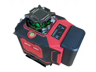 Строителен лазер KraftRoyal M16 с 360° въртене, 16 зелени линии и LCD дисплей