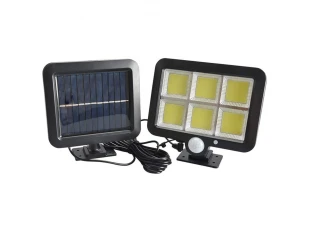 LED Соларен Прожектор BK-128 – 6COB, Отделен Соларен Панел и Дистанционно