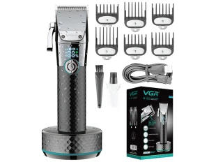Акумулаторна машинка за подстригване с основа за зареждане VGR V-682